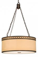 Meyda Tiffany 146714 - 30"W Cilindro Quatrefoil Textrene Pendant
