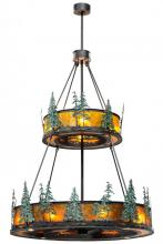 Meyda Tiffany 156087 - 55" Wide Tall Pines Two Tier Chandel-Air