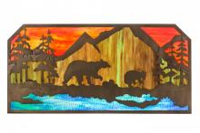 Meyda Tiffany 165049 - 45.5"L Bear at Lake Wall Art