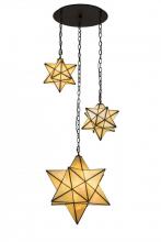 Meyda Tiffany 166958 - 25"W Moravian Star 3 LT Cascading Pendant