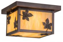 Meyda Tiffany 168726 - 10"Sq Hyde Park Maple Leaf Flushmount