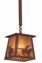 Meyda Tiffany 169617 - 7"Sq Cowboy & Steer Pendant