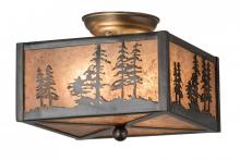 Meyda Tiffany 171626 - 10"Sq Tall Pines Flushmount