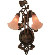 Meyda Tiffany 17552 - 11"W Pink Pond Lily 2 LT Wall Sconce