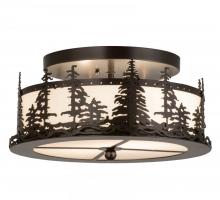 Meyda Tiffany 176888 - 16" Wide Tall Pines Flushmount