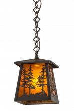 Meyda Tiffany 177127 - 7" Square Tall Pines Pendant