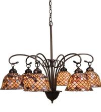 Meyda Tiffany 18634 - 31"W Tiffany Fishscale 6 LT Chandelier