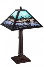 Meyda Tiffany 187219 - 22" High Deer at Lake Table Lamp