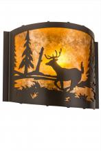 Meyda Tiffany 190527 - 12" Wide Deer at Lake Wall Sconce