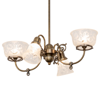 Meyda Tiffany 202105 - 27" Long Revival Gas & Electric 4 Light Oblong Chandelier