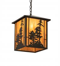 Meyda Tiffany 204739 - 11.5" Square Tall Pines Pendant