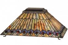 Meyda Tiffany 21099 - 16"L Tiffany Jeweled Peacock Oblong Shade