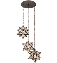 Meyda Tiffany 213235 - 24" Wide Moravian Star 3 Light Cascading Pendant