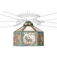 Meyda Tiffany 22341 - 13"W Lone Elk Fan Light Shade