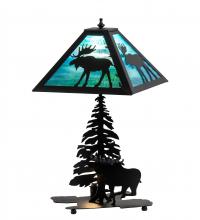 Meyda Tiffany 228133 - 21" High Lone Moose Table Lamp