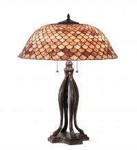 Meyda Tiffany 230385 - 30" High Fishscale Table Lamp