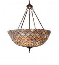 Meyda Tiffany 230828 - 24" Wide Tiffany Fishscale Inverted Pendant