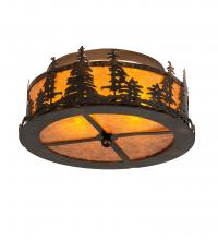 Meyda Tiffany 233628 - 16" Wide Tall Pines Flushmount