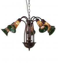 Meyda Tiffany 236530 - 24" Wide Stained Glass Pond Lily 7 Light Chandelier