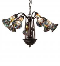 Meyda Tiffany 236531 - 26" Wide Stained Glass Pond Lily 7 Light Chandelier