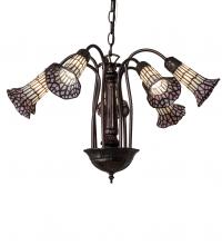 Meyda Tiffany 236533 - 24" Wide Stained Glass Pond Lily 7 Light Chandelier