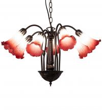 Meyda Tiffany 236536 - 24" Wide Tiffany Pond Lily 7 Light Chandelier