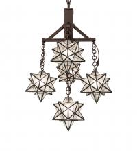 Meyda Tiffany 237620 - 26" Wide Moravian Star 5 Light Chandelier