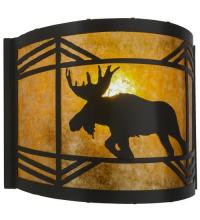 Meyda Tiffany 23822 - 12"W Lone Moose Wall Sconce