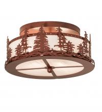 Meyda Tiffany 238688 - 16" Wide Tall Pines Flushmount