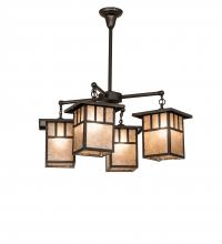 Meyda Tiffany 239358 - 34" Wide Hyde Park Double Bar Mission 4 Light Chandelier