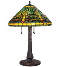 Meyda Tiffany 241975 - 22" High Tiffany Dragonfly Table Lamp