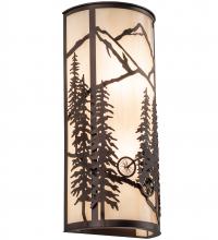 Meyda Tiffany 243640 - 8" Wide Tall Pines Mountain Biker Wall Sconce