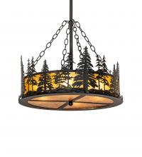 Meyda Tiffany 244109 - 23" Wide Tall Pines Inverted Pendant