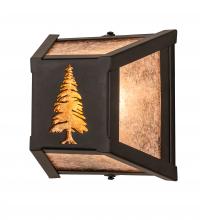 Meyda Tiffany 244758 - 7" Square Tall Pines Wall Sconce