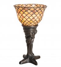 Meyda Tiffany 244877 - 15" High Tiffany Fishscale Mini Lamp