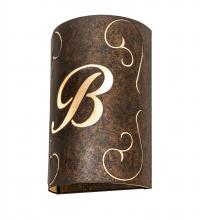 Meyda Tiffany 245536 - 10" Wide Personalized B Monogram Wall Sconce