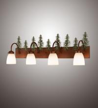 Meyda Tiffany 247393 - 34" Wide Tall Pines 4 Light Vanity Light