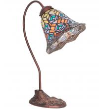 Meyda Tiffany 247790 - 18" High Tiffany Peacock Feather Desk Lamp