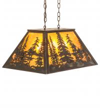 Meyda Tiffany 248521 - 24" Long Tall Pines Oblong Pendant