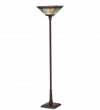 Meyda Tiffany 251412 - 70" High Tiffany Jeweled Peacock Torchiere