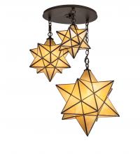 Meyda Tiffany 251942 - 25" Wide Moravian Star 3 Light Cascading Pendant