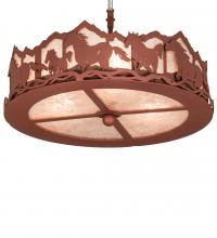 Meyda Tiffany 254818 - 16" Wide Running Horses Fan Light Fixture