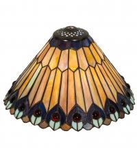 Meyda Tiffany 26311 - 12" Wide Tiffany Jeweled Peacock Shade