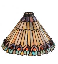 Meyda Tiffany 27095 - 12" Wide Tiffany Jeweled Peacock Shade