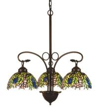 Meyda Tiffany 27415 - 30"W Tiffany Honey Locust 3 LT Chandelier