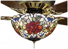 Meyda Tiffany 27458 - 12"W Renaissance Rose Fan Light Fixture