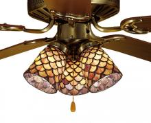 Meyda Tiffany 27469 - 4" Wide Tiffany Fishscale Fan Light Shade