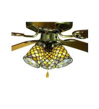 Meyda Tiffany 27470 - 4"W Tiffany Fishscale Fan Light Shade