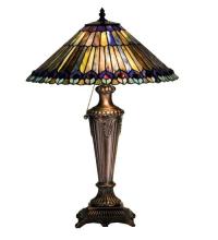 Meyda Tiffany 27563 - 23"H Tiffany Jeweled Peacock Table Lamp.602