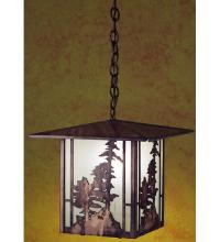 Meyda Tiffany 29273 - 12" Square Tall Pines Lantern Pendant